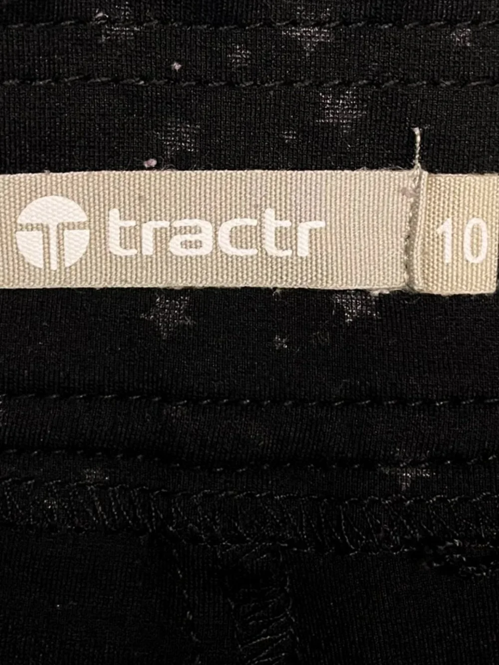 Girls Size 10 Black Star Pleated Skort Tractr Ponte Chain